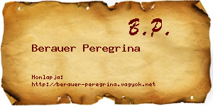 Berauer Peregrina névjegykártya
